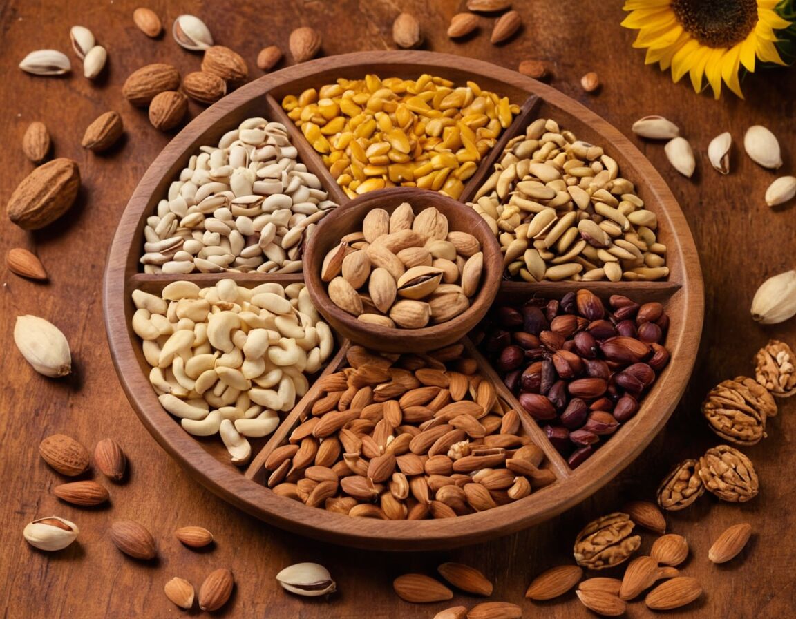 Nüsse und Samen, zB Sonnenblumenkerne - In welchen Lebensmitteln ist Vitamin B enthalten? Eine umfassende Übersicht über die besten Quellen