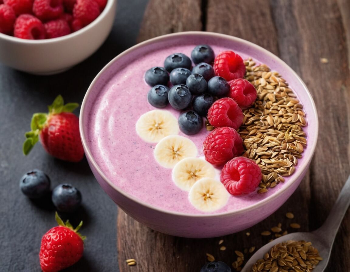 Beeren-Joghurt-Proteinshake mit Leinsamen - Stoffwechsel Shake: Die besten Rezepte für einen effektiven Stoffwechselboost